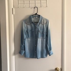 Rhinestone Denim top.